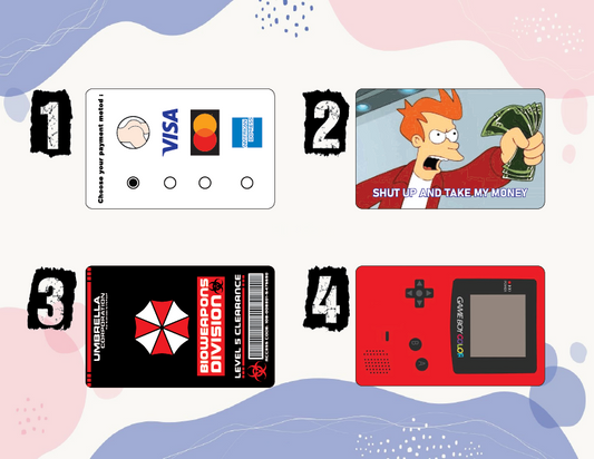 Custom Debit/Credit Card stickers- Multiple designs - Unique Decals;Vinyl Stickers