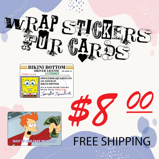 Custom Credit / Debit Card skins- Multiple designs - Unique Decals, &nbsp;Vinyl Stickers
